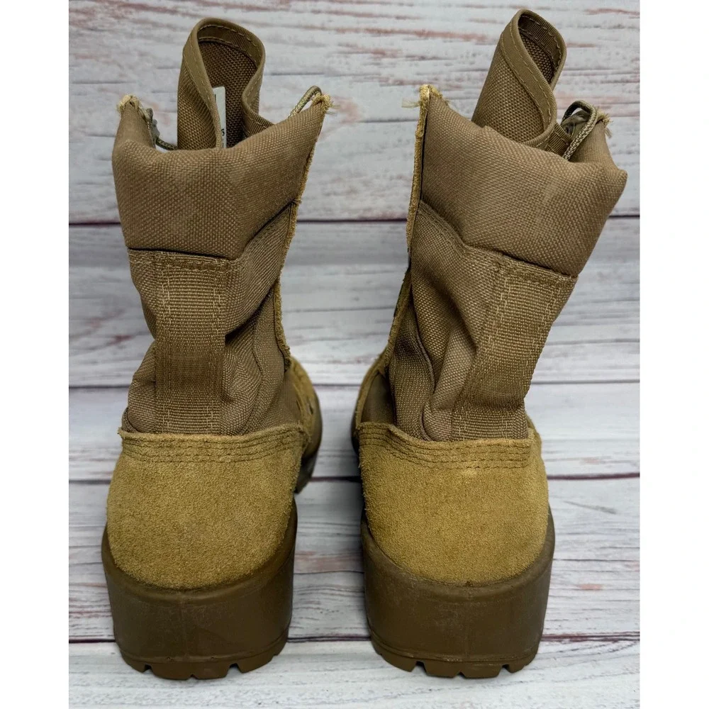 Army Combat Coyote Hot‎ Weather Tan Boots SPE1C1-17-D-1004 Vibram Sole-Size 7 W